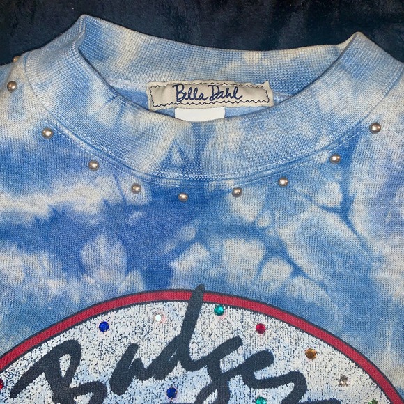 90’s BELLA DAHL BEDAZZLED COLLEGE LOGO WISCONSIN BADGERS SWEATSHIRT - Picture 4 of 9